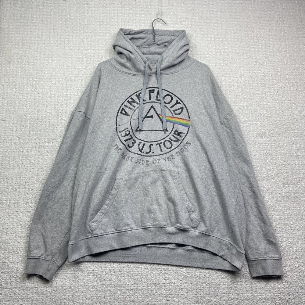 Retro Pink Floyd Hoodie Mens 2XL Grey The Dark Side Of The Moon 1973 US Tour